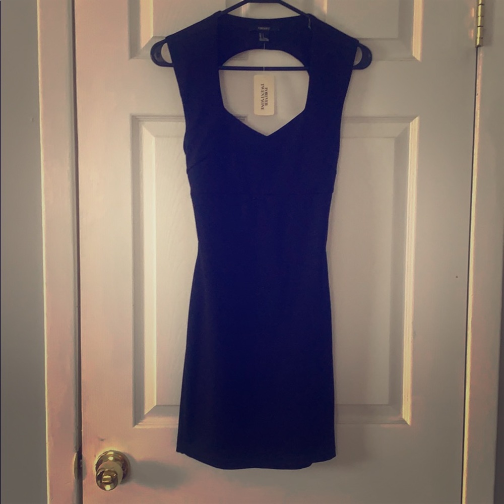 Forever 21 black mini dress, open back